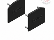 Saheco Star Cover Cap Set - Wall Mounted - Excellence or Star Fixing Profile with Star Top Track - Plastic Black